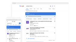 Google đã thêm tính năng tìm kiếm việc làm cho người dùng Việt Nam. - Ảnh chụp màn hình.