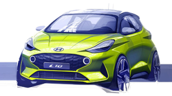 Phác thảo thiết kế của mẫu xe Hyundai i10 2020.
