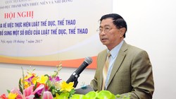 GS TS Dương Nghiệp Chí tại một hội thảo khoa học về TDTT. Ảnh ST