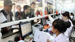 Bộ phận tiếp nhận hồ sơ bệnh nhân tại một bệnh viện ở Hà Nội