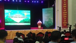 PGS TS Phạm Bảo Sơn - Phó Giám đốc Đại học Quốc gia Hà Nội phát biểu khai mạc Diễn đàn