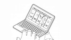 Mẫu máy tính bảng gập đôi trong bằng sáng chế của Microsoft (ảnh: Phone Arena)