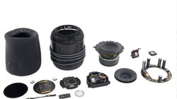 HomePod gồm rất nhiều thành phần kết dính với nhau chỉ có thể mở bằng cách "phá" (ảnh iFixit)
