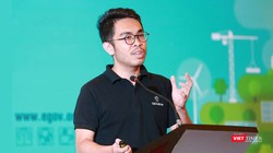 ông Hà Thế Phương - Phó TGĐ công ty bảo mật CMC phát biểu tại Hội thảo quốc gia về Chính phủ Điện tử 