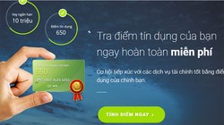 Ảnh chụp trang chủ MyCredit