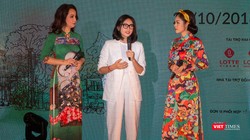 Diễn viên Ngô Thanh Vân giao lưu với khán giả Hà Nội trong chương trình chiếu phim ngoài trời 