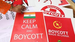 Mạng xã hội Ấn Độ đang kêu gọi tẩy chay hàng hóa Trung Quốc (ảnh: SCMP)