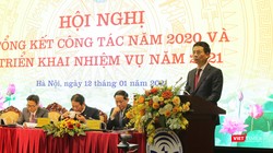 Bộ trưởng Nguyễn Mạnh Hùng phát biểu tại hội nghị