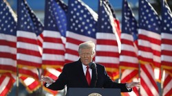 ông Donald Trump phát biểu lần cuối trên cương vị Tổng thống trước khi rời Nhà Trắng ngày 20/1 (ảnh: AP)