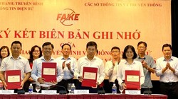 Cục Phát thanh Truyền hình và Thông tin điện tử ký biên bản hợp tác xử lý tin giả trên không gian mạng với Sở Thông tin và Truyền thông 6 tỉnh, thành phố (ảnh: ICTnews)