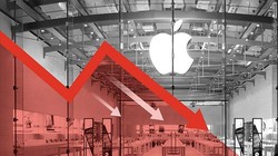 Giá cổ phiếu của Apple sụt giảm vì tình trạng bất ổn ở Trung Quốc (ảnh: CNN)