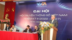 Ông Nguyễn Minh Hồng, Chủ tịch Hội Truyền thông số Việt Nam phát biểu tại Đại hội VDCA nhiệm kỳ III