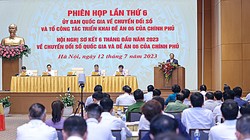 Thủ tướng Phạm Minh Chính phát biểu tại phiên họp lần thứ 6 của Ủy ban quốc gia về chuyển đổi số (ảnh: VGP)