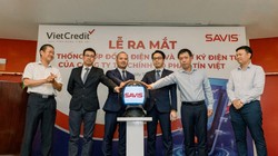 Ban lãnh đạo SAVIS và đối tác VietCredit khai trương hệ thống hợp đồng điện tử và chữ ký số