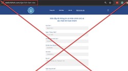 Trang web giả mạo datlichbhxh[.]com có giao diện tương tự trang chính thức. Ảnh: BHXHVN