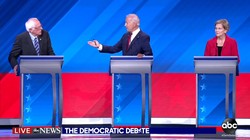 Tranh luận vòng 3 của Đảng Dân chủ (Ảnh: the Washington Post)