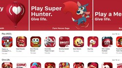 Cả App Store trở ngập tràn sắc đỏ trong những ngày này.