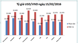 Tỷ giá USD/VND "nhảy" mạnh trong phiên giao dịch đầu tiên trong năm mới Bính Thân.