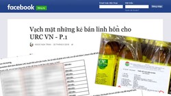 Những nội dung thông tin nói về URC trên trang Facebook của Ngoc Nga Tran