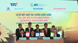  Nghi thức ký kết hợp tác chiến lược giữa TTC, GEC với IFC và Armstrong.