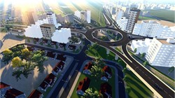 Mô hình cửa ngõ phía Tây Nha Trang trong tương lai. Ảnh: Sở Giao thông vận tải Khánh Hòa.