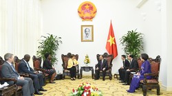 Quang cảnh buổi làm việc tại Trụ sở Chính phủ. (Ảnh: VPCP)