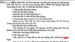 Quảng Ngãi đăng ký làm việc với Bộ Quốc phòng, “xin” quỹ đất để phát triển KT-XH. (Ảnh chụp văn bản)