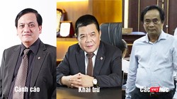 Ông Trần Bắc Hà (giữa) – ông Trần Lục Lang (trái) - ông Đoàn Ánh Sáng (phải) là những đồng hương, trưởng thành từ Chi nhánh BIDV Bình Định.