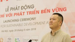Ông Trần Nhật Minh – Viện trưởng Viện Nghiên cứu truyền thông phát triển phát biểu khai mạc lễ phát động. (Ảnh: RED)