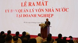 Thủ tướng Nguyễn Xuân Phúc phát biểu trong Lễ ra mắt Ủy ban Quản lý vốn Nhà nước tại doanh nghiệp, chiều 30/9. (Ảnh: Tuấn Đào)