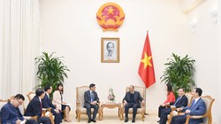 "Samsung luôn coi Việt Nam là cứ điểm chiến lược" - Chủ tịch kiêm CEO Công ty Điện tử Samsung Shim Won Hwan khẳng định. (Ảnh: VGP)