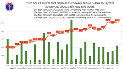 Tin COVID-19 hôm nay 18/11: 10.223 ca nhiễm mới, trong đó có 5.454 ca trong cộng đồng