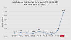 Lợi nhuận sau thuế của DSC trong quý 4/2021 tăng gấp 18,8 lần so với cùng kỳ