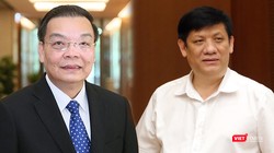Chủ tịch UBND TP Hà Nội Chu Ngọc Anh (trái) và Bộ trưởng Bộ Y tế Nguyễn Thanh Long