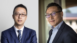 Eddie Wu (trái) và Joe Tsai sẽ lần lượt đảm nhận chức CEO và Chủ tịch của Alibaba Group