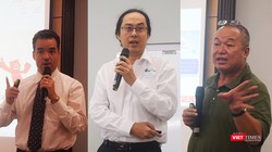 Ông Colin Blackwell đến từ Singapore, ông Chuyên Huỳnh trở về từ Pháp và ông Phí Anh Tuấn, chủ tịch HĐQT công ty TNHH tư vấn CNTT PAT