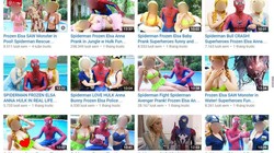 Kênh "Spiderman Frozen Marvel Superhero Real Life" từng kiếm được nguồn thu khủng nhờ lượt xem khổng lồ trên các đoạn video nhảm nhí phát trên Youtube.  