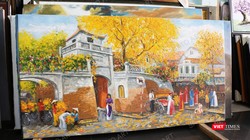 Sato Art (856 Tạ Quang Bửu, TP.HCM) đăng nhiều tin rao bán bức “Chiều thu bên ô Quan Chưởng” của họa sĩ Lâm Đức Mạnh 