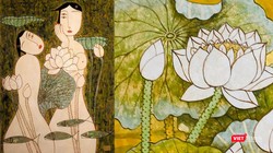 "Những nàng thơ" của họa sĩ Bùi Trọng Dư tại triển lãm "Sen ba miền" 