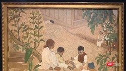 “Enfants jouant au jardin” – “Những đứa trẻ chơi trong vườn”) của họa sĩ Lê Văn Đệ