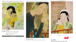 Các bức tranh đề tên danh họa Lê Phổ bán ra ồ ạt với tỷ lệ giao dịch thành công rất cao 