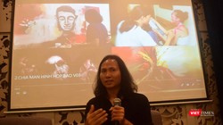 Nghệ sĩ Ngô Lực tại buổi gặp chiều 30/10 