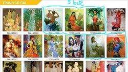 Các bức tranh bị họa sĩ Đinh Ngọc Thắng khoanh lại, đánh dấu vi phạm bản quyền 