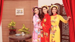 Top 3 Hoa hậu Hoàn vũ 2019 trong áo dài của NTK Thủy Nguyễn gửi lời chúc mừng năm mới 2020