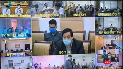 Hội chẩn trực tuyến cấp quốc gia điều trị bệnh nhân COVID-19 nặng với Bộ Y tế và các chuyên gia đầu ngành trên toàn quốc (Ảnh: TTKT)