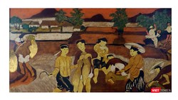 Một bức tranh ở lot 99 được gắn tên họa sĩ Nguyễn Tiến Chung (Ảnh: Drouot) 