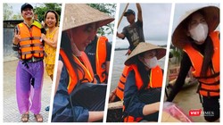 Rất nhiều sao Việt đang mang hàng cứu trợ về tới tay bà con vùng lũ (Ảnh: Hoà Bình ghép) 