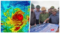 Khẩn cấp sơ tán 450.000 dân, đóng cửa 6 sân bay vì "siêu bão" số 9 sẽ vào đêm nay (Ảnh: Hoà Bình ghép) 