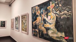 Tranh tại Triển lãm Truyện Kiều của Nguyễn Tuấn Sơn (Ảnh: NVCC) 