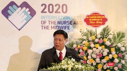 Thứ trưởng Bộ Y tế Đỗ Xuân Tuyên phát biểu tại Hội thảo khoa học về điều dưỡng (Ảnh: Thanh Hằng) 